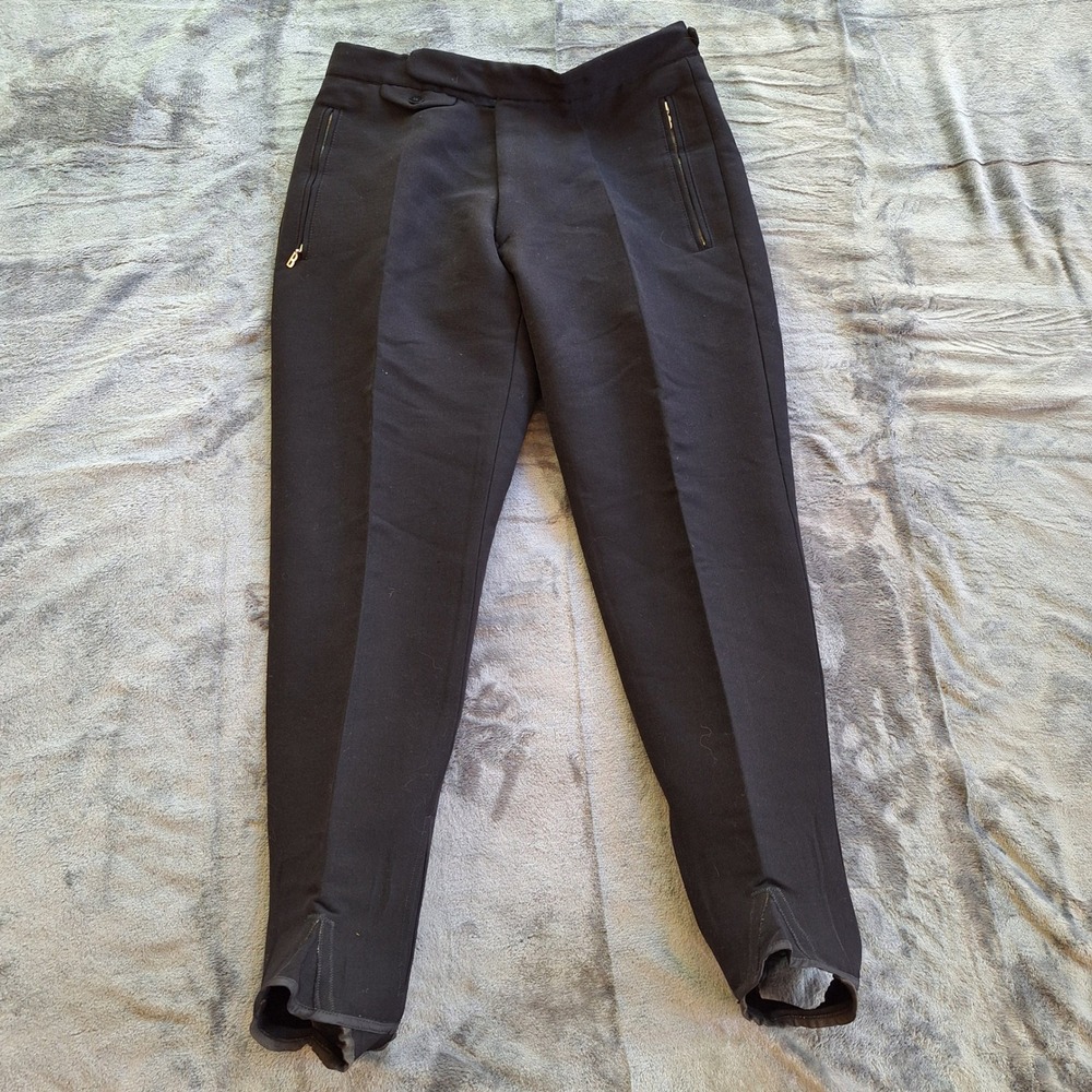 Bogner Vintage Fantastiss Alpine Ski Pants 1960s Mens‎ Black Stirrup 32 Short